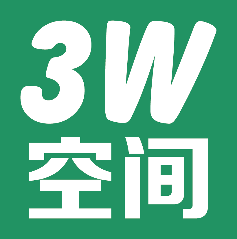 3W空间白标绿底-竖版.png