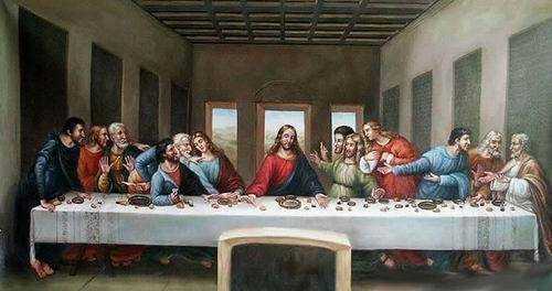在达芬奇的作品《最后的晚餐》里面,耶稣在最后的晚餐上说:"面包是我