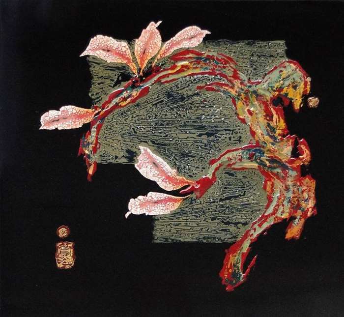梁小贞《花开·紫荆（三）》40×40cm.jpg
