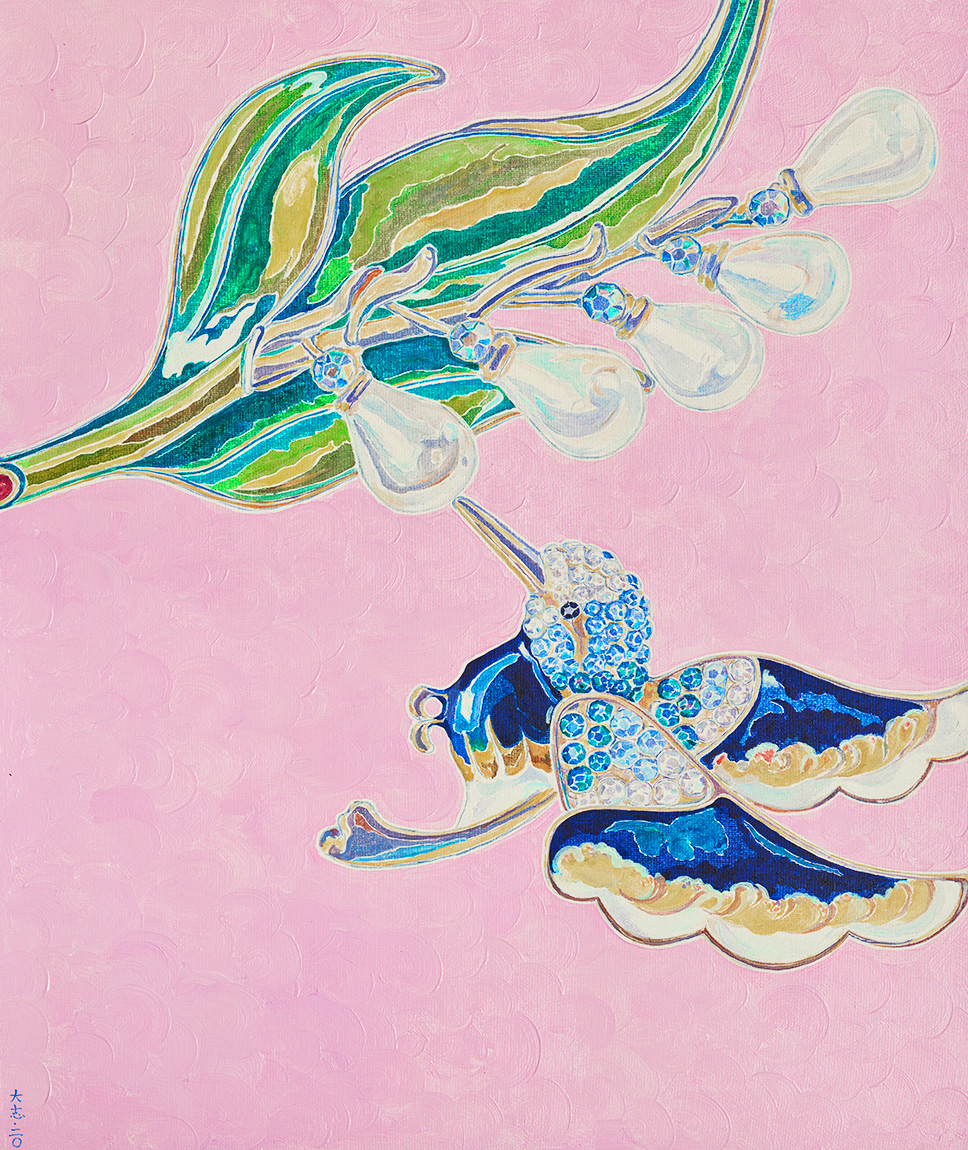 《花.鸟新图 之三》布面油画    65×54cm.jpg