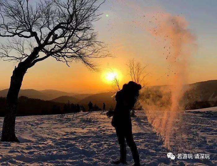 1220晚22日乌兰布统素装银裹赏美丽雪景越野车深入