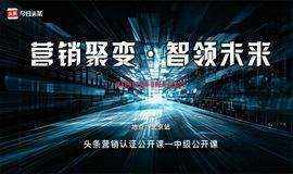 「北京站」头条营销认证 营销聚变 ▪ 智领未来—中级认证公开课