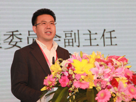 “2014第二届中国天使投资人大会”于5月20日在北京香格里拉大酒店举行。上图为中关村管委会副主任马胜杰。(图片来源：新浪财经 梁斌 摄)