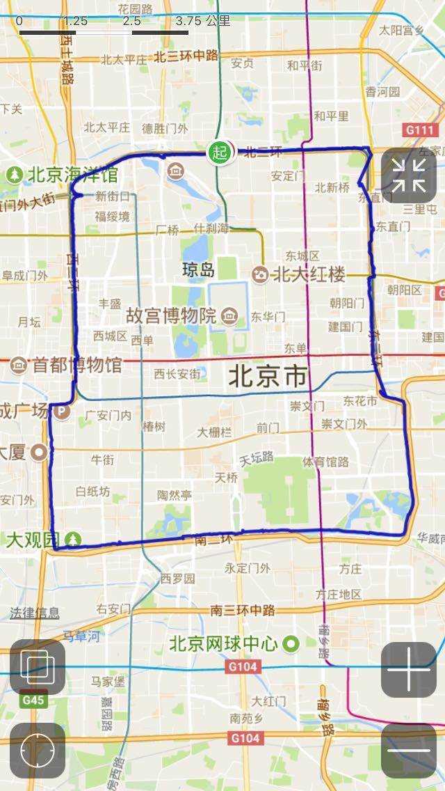 北京二环范围地图图片