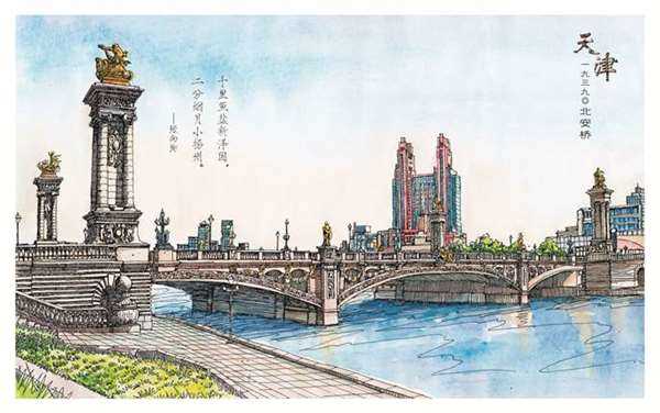 天津古文化街简笔画图片