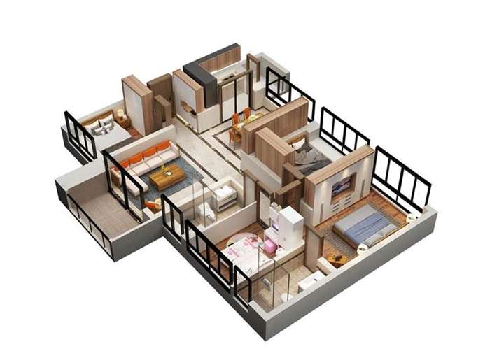 房屋模型图 俯视图图片