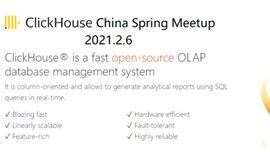 ClickHouse China User Group 2021 Spring Meetup