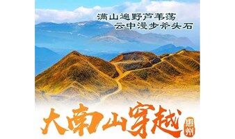 周末1日户外-惠州大南山大草坡穿越、漫山遍野芦苇荡下摄影、云中漫步斧头石、茅草路山野徒步