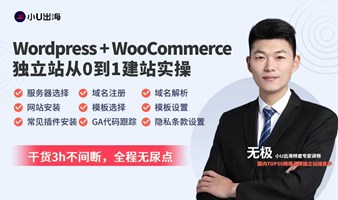 独立站Wordpress+WooCommerce从0到1建站实操