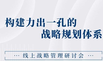 《战略共识研讨会：构建力出一孔的战略规划体系》