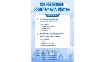 惠企政策解讀及知識產(chǎn)權專題講座
